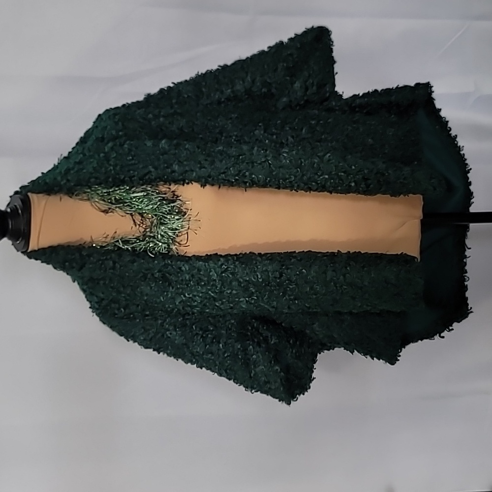 Eva Franco Emerald Green XL Womens Open Heavy Cape Style Jacket